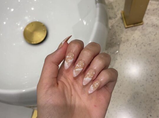 Getting my nails done at a beauty spa in Abu Dhabi