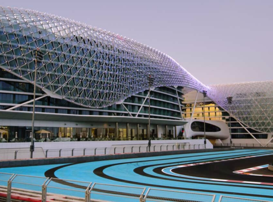 Yas Marina Circuit Cycling Track At Sunset