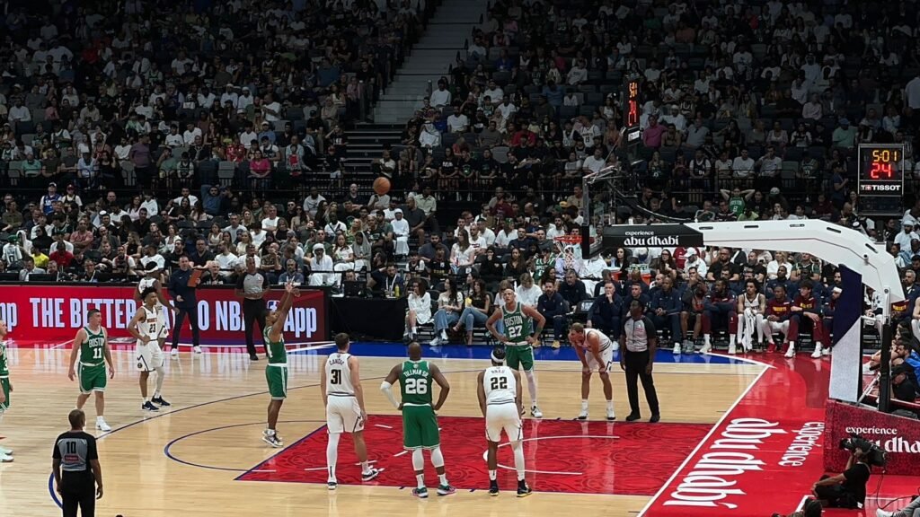 NBA game between Boston Celtics and Denver Nuggets in Abu Dhabi