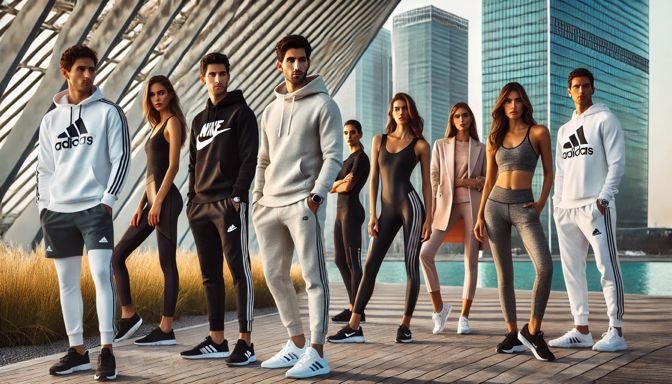 sportswear brands -Nike, Adidas, Lululemon, The Giving Movement, and Under Armour , sun & sand sports