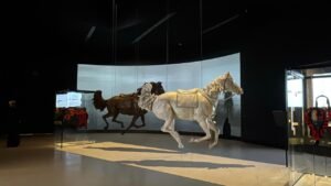 Zayed-National-Museum-two-Horses-Brown-and-white